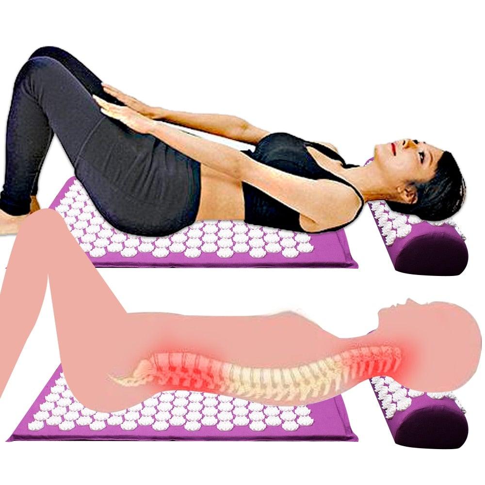 Massager Cushion Sets Relieve Stress Back Pain Mat/Pillow Massage Mat Rose Spike Massage and Relaxation - Etyn Online {{ product_tag }}