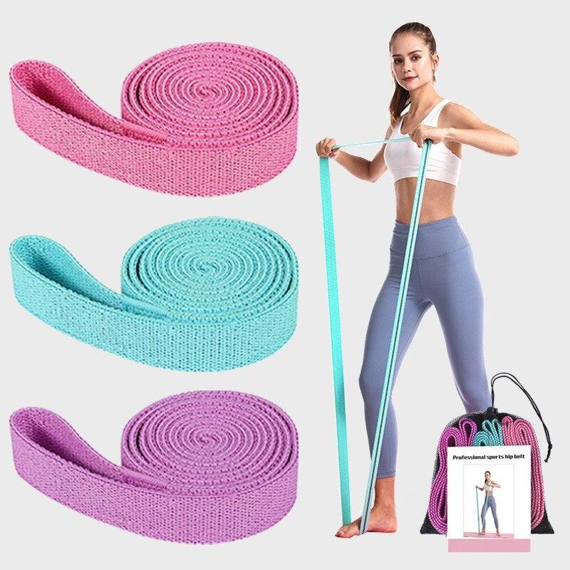 Polyester Cotton Dance Stretch Body Yoga Rally Band Pilates Equipment 3pcs - Etyn Online {{ product_tag }}