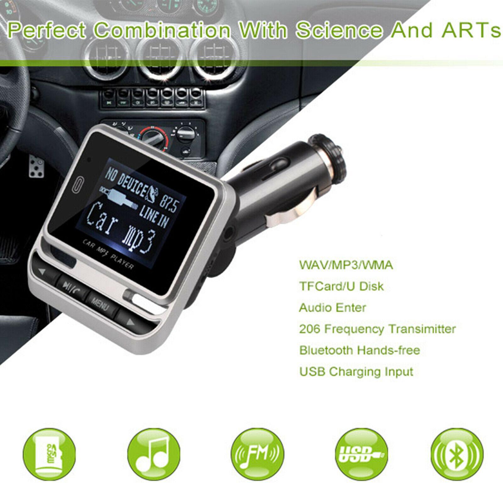 1.4 inch Car Bluetooth with FM Transmitter, MP3 Player, AUX and USB Charger - Etyn Online {{ product_tag }}