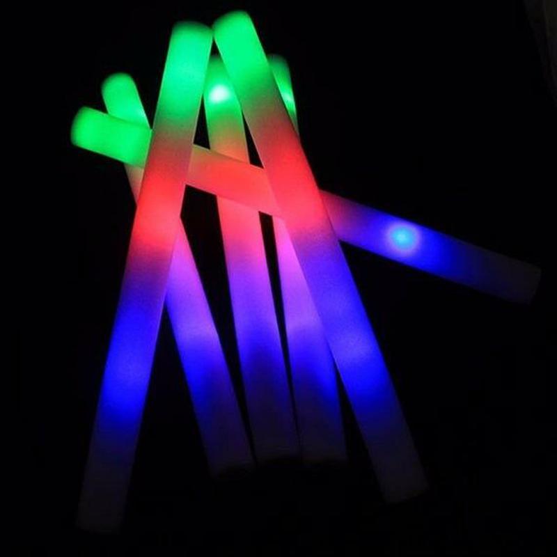 100 Pcs Light Up Foam Sticks LED Wands Batons Dj Flashing Glow 18" - Etyn Online {{ product_tag }}