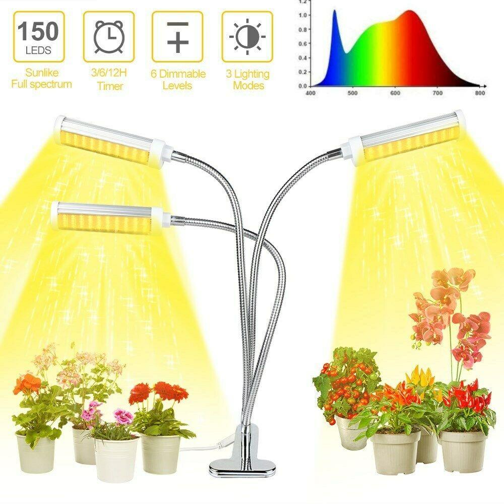 150LED Grow Light Plant 3 Head Growing Lamp Lights for Indoor Plants Flower US - Etyn Online {{ product_tag }}