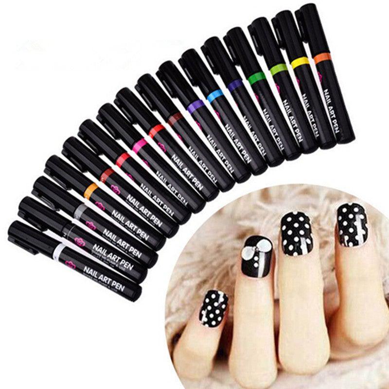 16 Colors Two-way Acrylic Nails Paint Pens - Etyn Online {{ product_tag }}