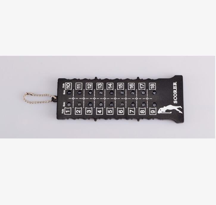 18 Holes Golf Stroke Putt Score Card Score Counter With Key Chain Black - Etyn Online {{ product_tag }}