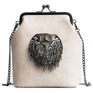 Messenger Bags for Women PU Leather Tassel Fashion Frame Bag w/ Crossbody Chains Shoulder Bags - Etyn Online {{ product_tag }}