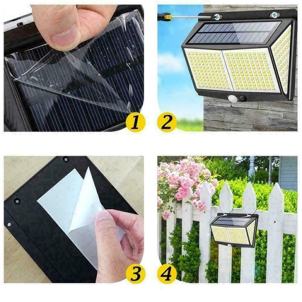 1PCS Solar Powered 288 LED PIR Motion Sensor Wall Light Garden Outdoor Lamps - Etyn Online {{ product_tag }}