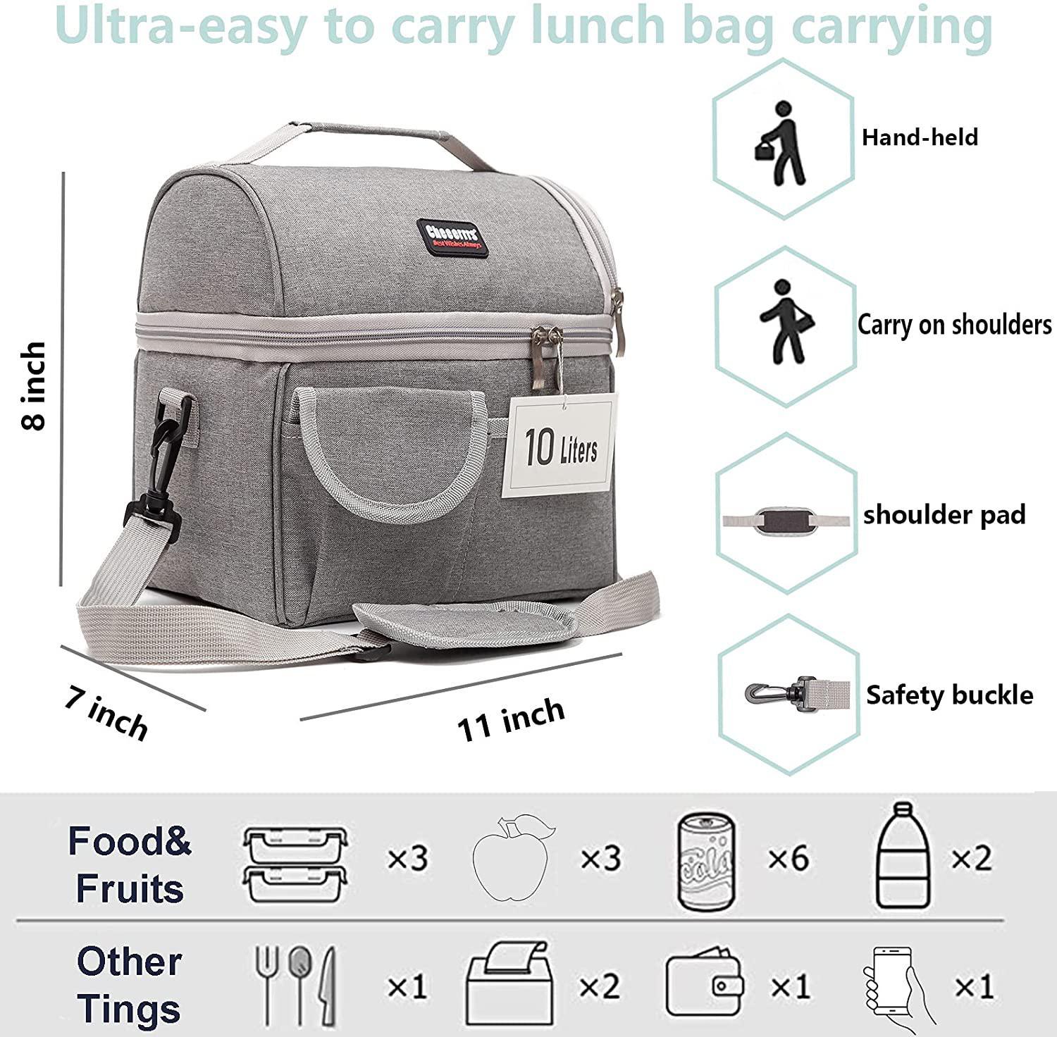 2 Compartment Lunch Bag, 2 Deck/Dual Compartment - Etyn Online {{ product_tag }}