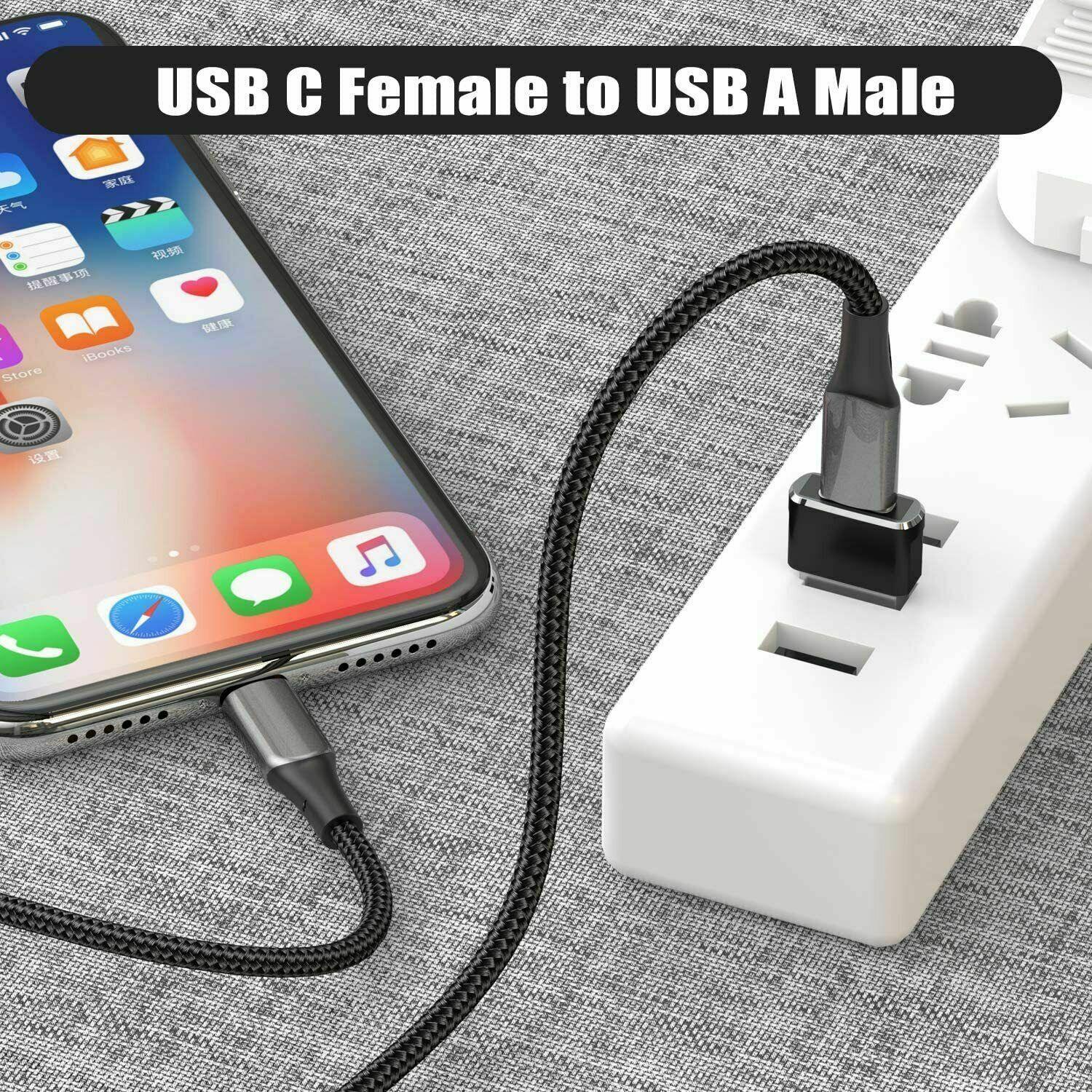 2 PACK USB C 3.1 Type C Female to USB 3.0 Type A Male Port Converter Adapter BLK - Etyn Online {{ product_tag }}