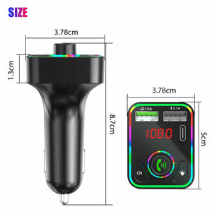 Bluetooth 5.0 Car Wireless FM Transmitter Adapter - Etyn Online {{ product_tag }}