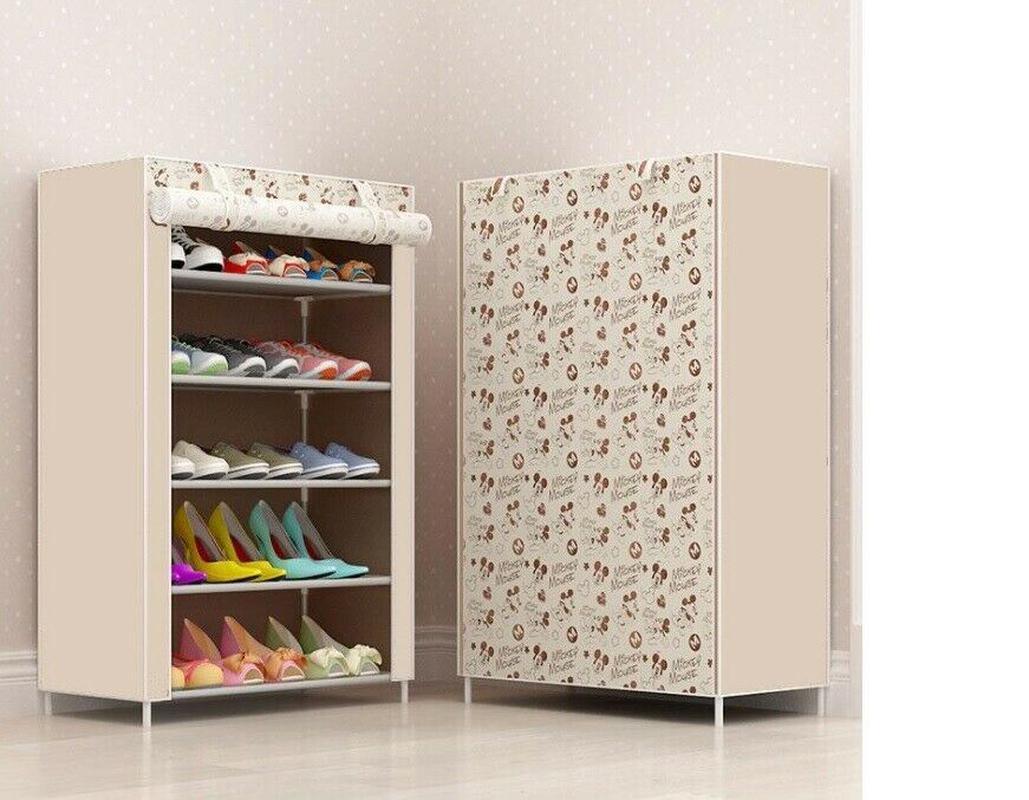 6 Layer 5 Shelf Shoes Cabinet Storage Organizer Shoe Rack Dustproof Standing - Etyn Online {{ product_tag }}