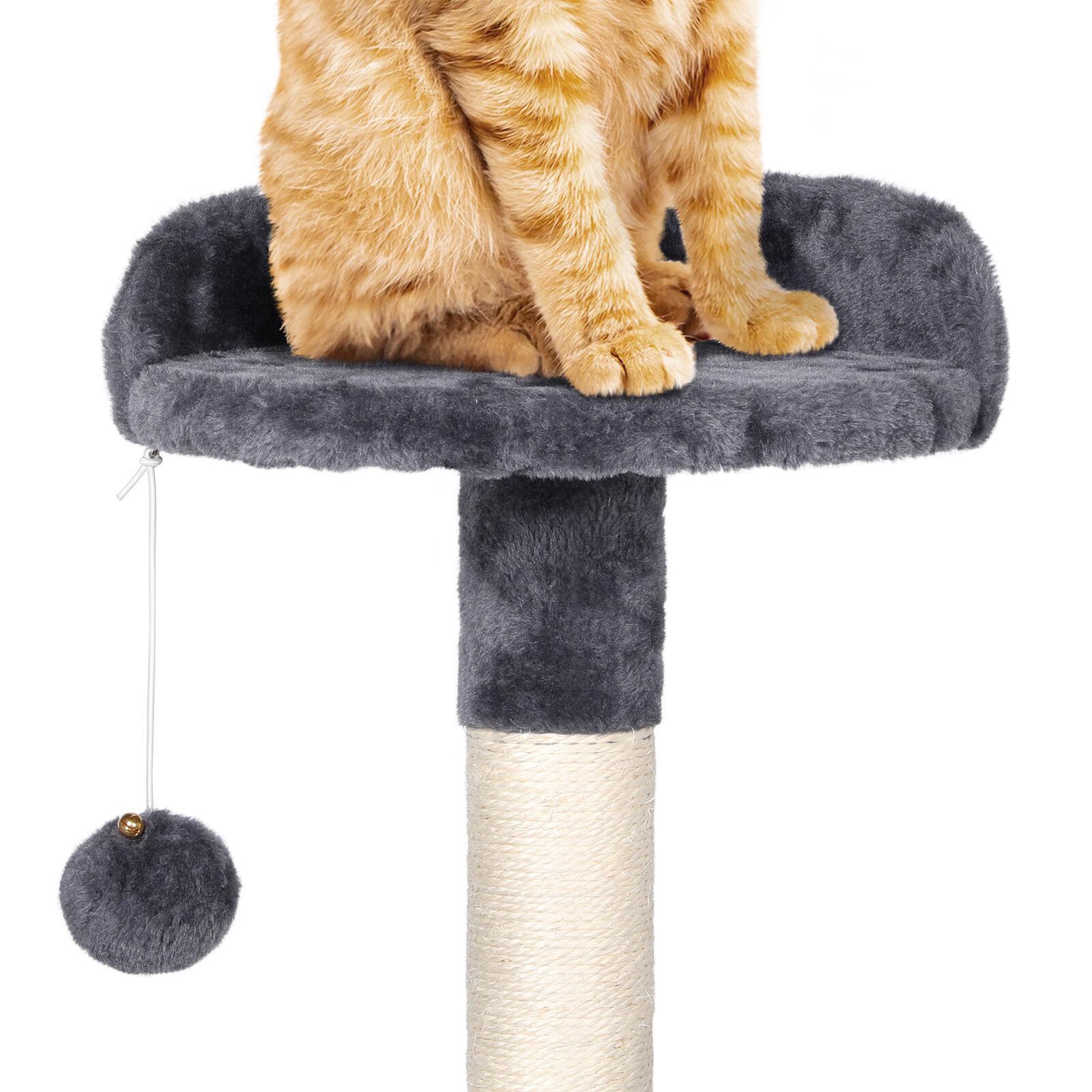 79" Large Cat Tree Tower Condo Scratching Post Pet Play House (Gray and White) - Etyn Online {{ product_tag }}