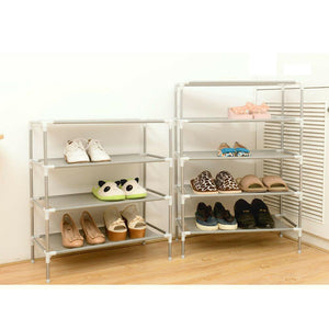 Shoe Rack Organizer Storage 21 Pairs Shoes Shelves 3/4/5/6/7 Tier Metal Holder - Etyn Online {{ product_tag }}