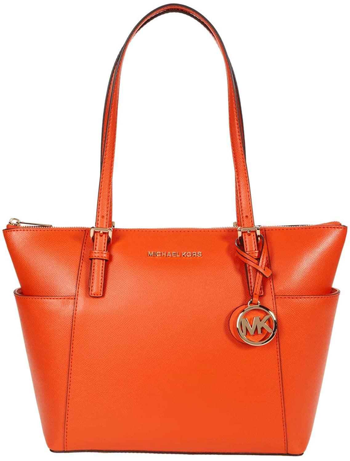 Like Very New Michael Kors Jet Set Item East West Top-Zip Tote Clementine One Size - Etyn Online {{ product_tag bags }}