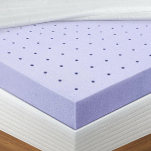 Queen Size BedStory 3 inch Lavender Memory Foam Mattress Topper With Cover Pads - Etyn Online {{ product_tag }}