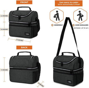 Insulated Dual Compartment Lunch Bag - Etyn Online {{ product_tag Lunch Boxes & Totes }}