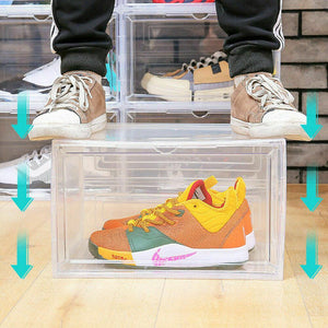 Magnetic Shoe Storage Box Drop Side/Front Sneaker Case Stackable Container XL - Etyn Online {{ product_tag }}