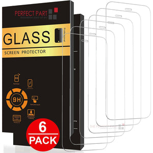 6 PACK For iPhone 12 11 Pro Max XR X XS 8 7 Plus Tempered GLASS Screen Protector - Etyn Online {{ product_tag }}