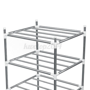 5 Layers Shelves Unit Adjustable Metal Shelf Rack Home Kitchen Storage Organizer - Etyn Online {{ product_tag }}