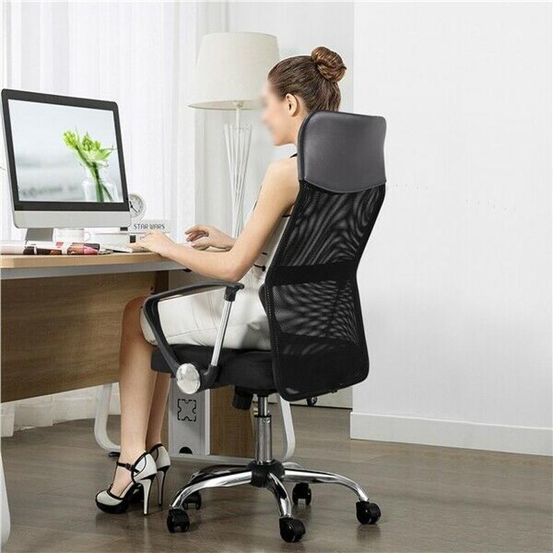 High Back Home Office Desk Chair Ergonomic Swivel Task Chair Gaming Chair Gray - Etyn Online {{ product_tag }}