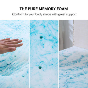 Mattress Topper 2 3 4 Inch Gel Memory Foam Cooling Blue Swirl Lavender New Size - Etyn Online {{ product_tag }}