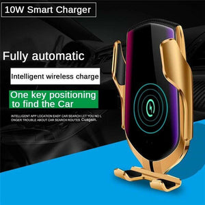 Wireless Automatic Clamping Smart Sensor Car Phone Holder Fast Charger Mount 10W - Etyn Online {{ product_tag cellphone }}
