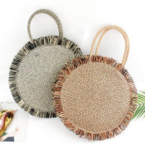 Tassel Straw Handbag Shoulder Travel Bag - Etyn Online {{ product_tag }}