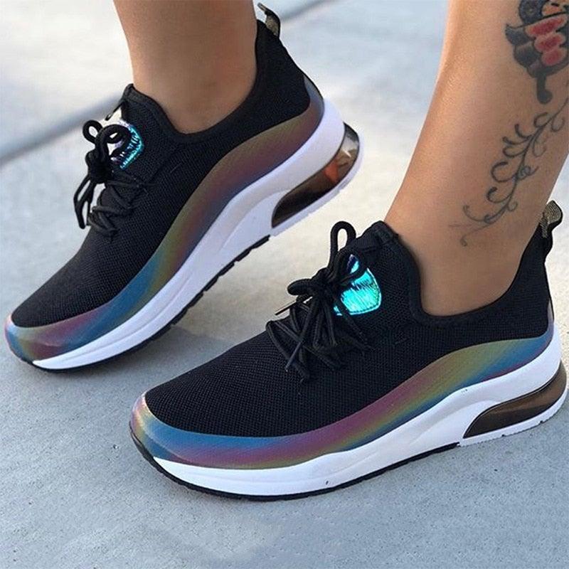 Fashion Women Colorful Cool Sneaker Comfort Walking Shoes Woman - Etyn Online {{ product_tag }}