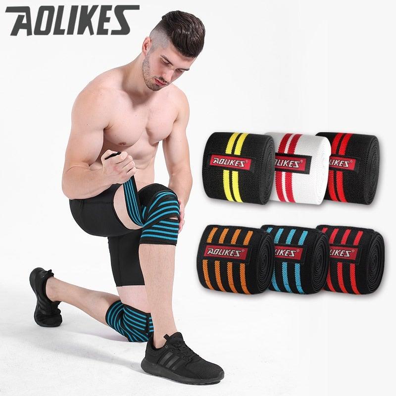 AOLIKES Training Knee Wraps for Men's Fitness & Weight Lifting - Etyn Online {{ product_tag }}