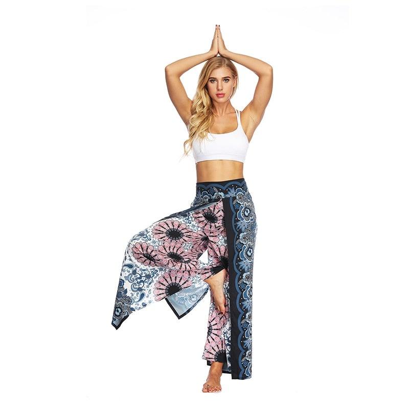 Women's Yoga Mandala Open Leg Pants - Etyn Online {{ product_tag Pants }}