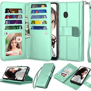 Njjex Wallet Case with 9 Card Slots, Magnetic Phone Cover & Lanyard - Etyn Online {{ product_tag }}