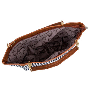 Women's Striped Tassel Canvas Handbag - Etyn Online {{ product_tag }}