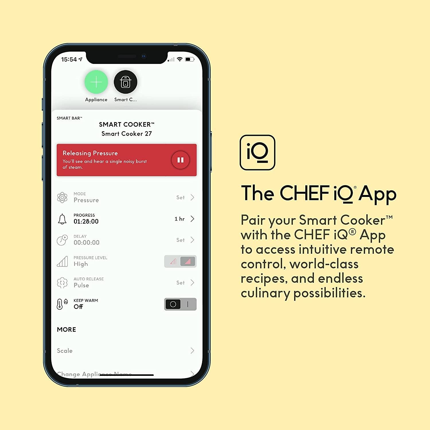 CHEF iQ World’s Smartest Pressure Cooker, Pairs with App Via WiFi for Meals in an Instant 6 Qt - Etyn Online {{ product_tag }}