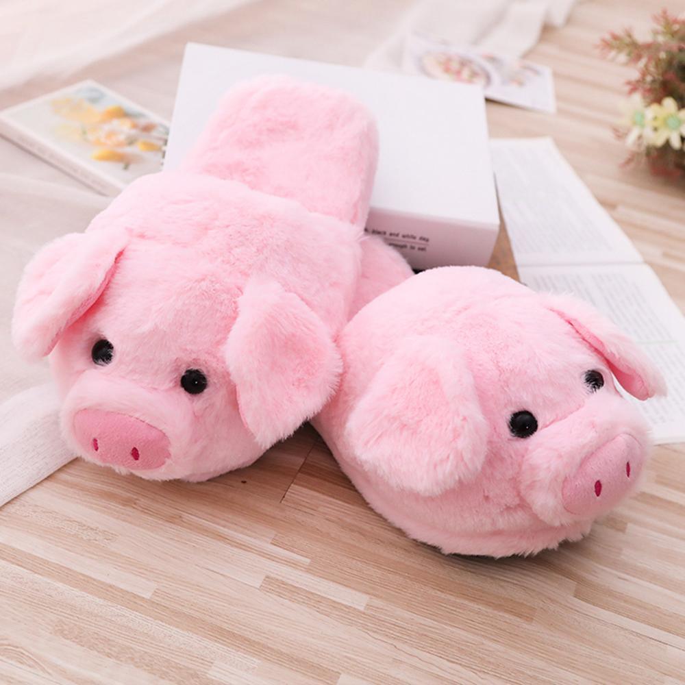 Ladies Fashion Cute Pink Pig Winter Women Warm Indoor Slippers - Etyn Online {{ product_tag }}