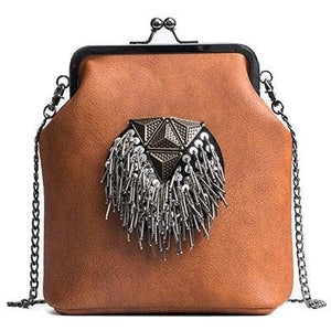 Messenger Bags for Women PU Leather Tassel Fashion Frame Bag w/ Crossbody Chains Shoulder Bags - Etyn Online {{ product_tag }}