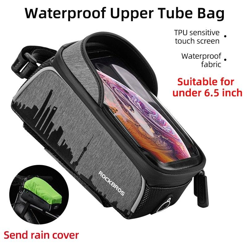 ROCKBROS Bicycle Waterproof Touch Screen Top Front Tube Frame Bag for Bikes - Etyn Online {{ product_tag }}
