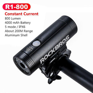 Rockbros 400/800 Lumen Bike Front Light Rainproof Bicycle LED Light Flashlight - Etyn Online {{ product_tag }}