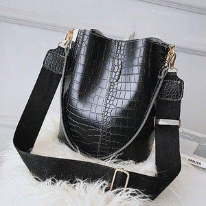 Crocodile Pattern Large Capacity Alligator Bucket Bags Women - Etyn Online {{ product_tag }}