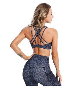 Women High Impact Yoga Top Strappy Yoga Set Sports Suits - Etyn Online {{ product_tag }}