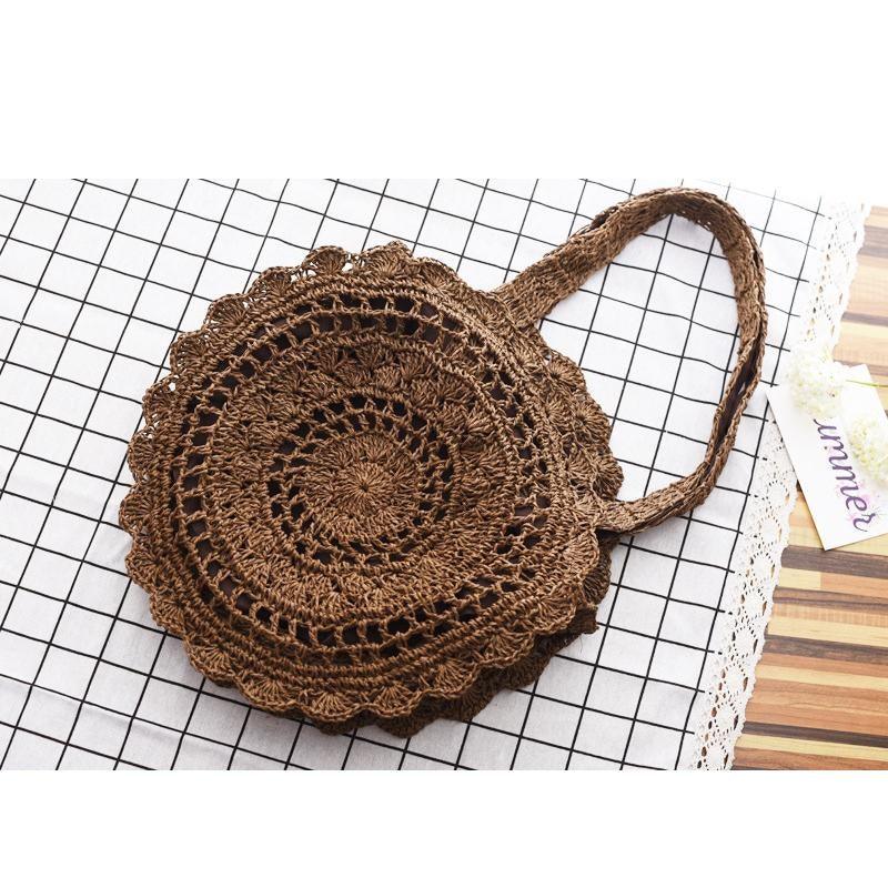Bohemian Straw Bags Vintage Rattan Bag Handmade Knitted Travel Bags - Etyn Online {{ product_tag }}