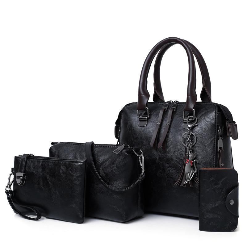 4 in1 Designer Leather Handbag - Etyn Online
