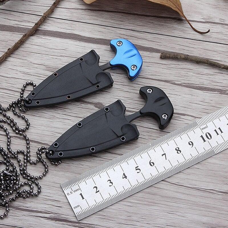 Multifunctional Outdoor Portable Rescue Survival Mini Camping Knife Tool - Hanging Necklace - Etyn Online {{ product_tag }}
