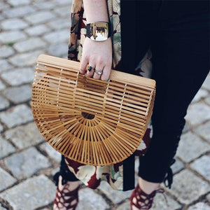 Wooden Bamboo Luxury Handbag Purses Handbag Wooden - Etyn Online {{ product_tag }}