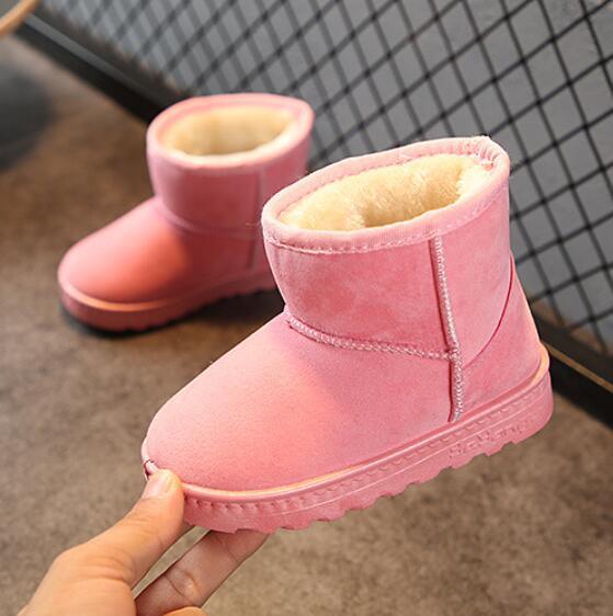 Winter Girls Fashion Snow Boots Thick Child Cotton Shoes Warm Plush Soft Bottom - Etyn Online {{ product_tag }}