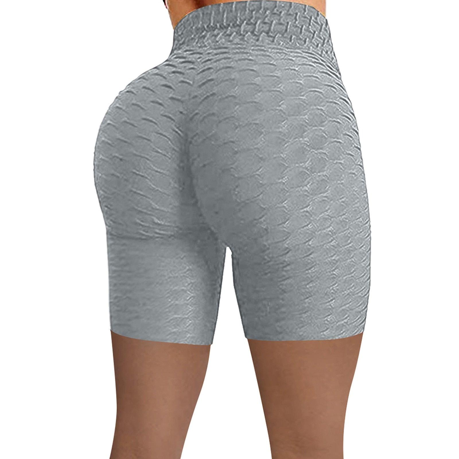 Summer Knit Shorts High Waist Hip Tight Leggings Stretch Running Biker Shorts - Etyn Online {{ product_tag }}