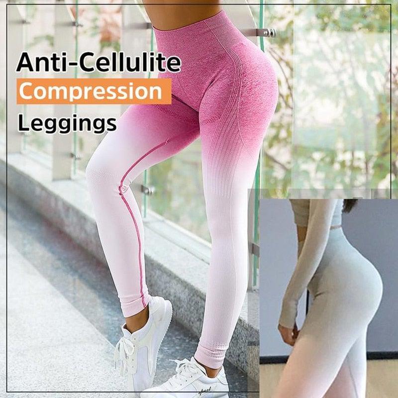 Women Yoga Sports Anti-Cellulite Compression Leggings - Etyn Online {{ product_tag }}