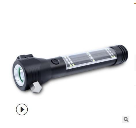 Solar Power LED Flashlight Multi-Functional Torch Survival Tool Emergency Light - Etyn Online {{ product_tag }}