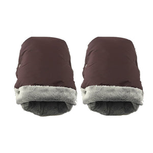 Winter Baby Pram Warm Glove with Phone Pocket Waterproof Fur Mitten Hand Muff - Etyn Online {{ product_tag Gloves & Mittens }}
