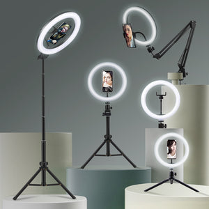 Selfie Ring Light Photography Led Rim Of Lamp With Mobile Holder Support Tripod Stand Ringlight For Live Video Streaming - Etyn Online {{ product_tag }}