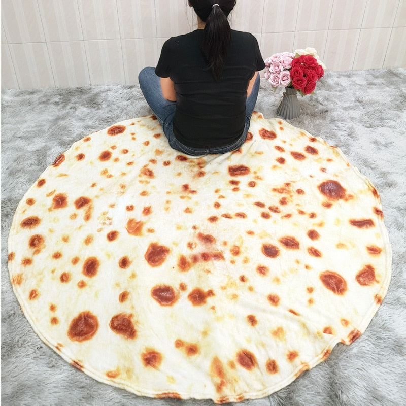 Pizza Tortilla Tortilla Blanket Pita Soft Blanket For Bed - Etyn Online {{ product_tag Home Improvement }}