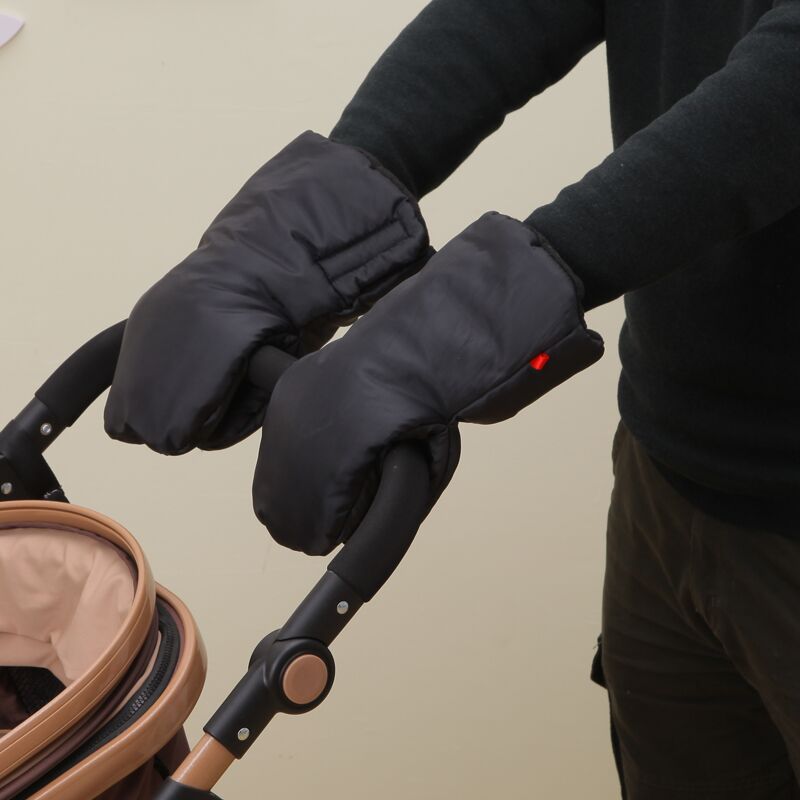 Winter Baby Pram Warm Glove with Phone Pocket Waterproof Fur Mitten Hand Muff - Etyn Online {{ product_tag Gloves & Mittens }}