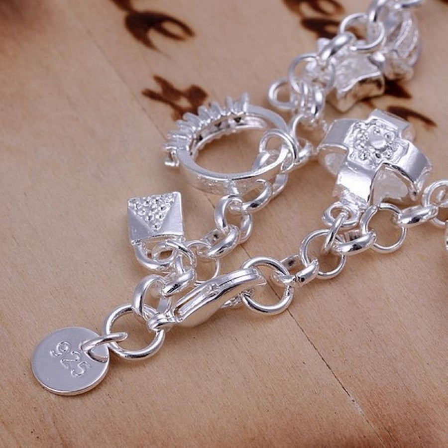 Gift Charm 925 Sterling Silver Jewelry Fashion Bracelets - Etyn Online {{ product_tag }}